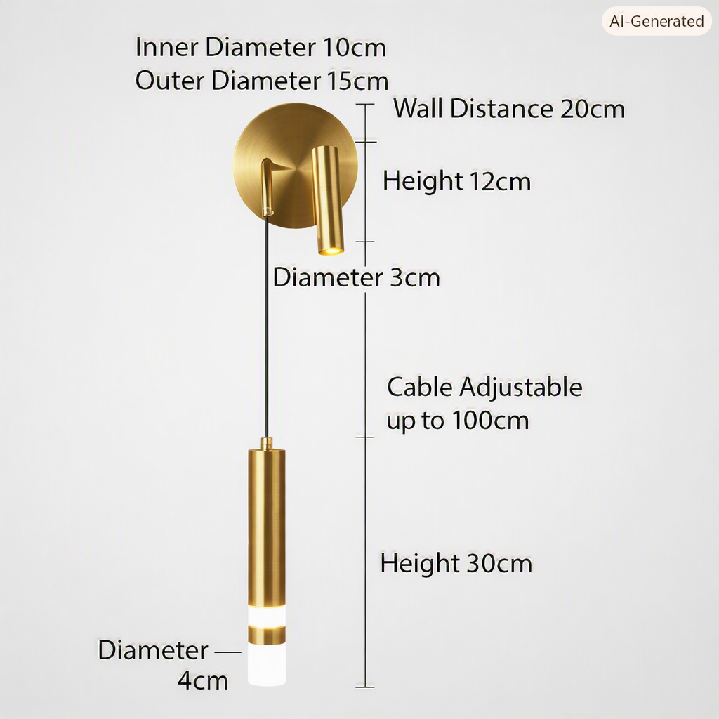 LINEFLOW – Lámpara de pared lineal para dormitorios y espacios de estudio