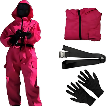 Colección de disfraces | Enterizo con capucha y máscara facial completa | Look completo para la diversión de Halloween