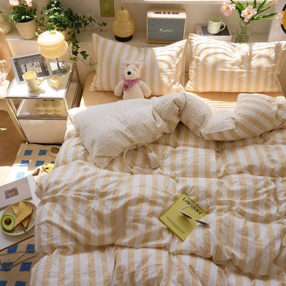 Cotton Crepe | Bedding Set with Breathable Comfort | Complete Quilt Set for Year-Round Use
