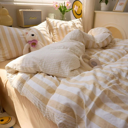 Cotton Crepe | Bedding Set with Breathable Comfort | Complete Quilt Set for Year-Round Use