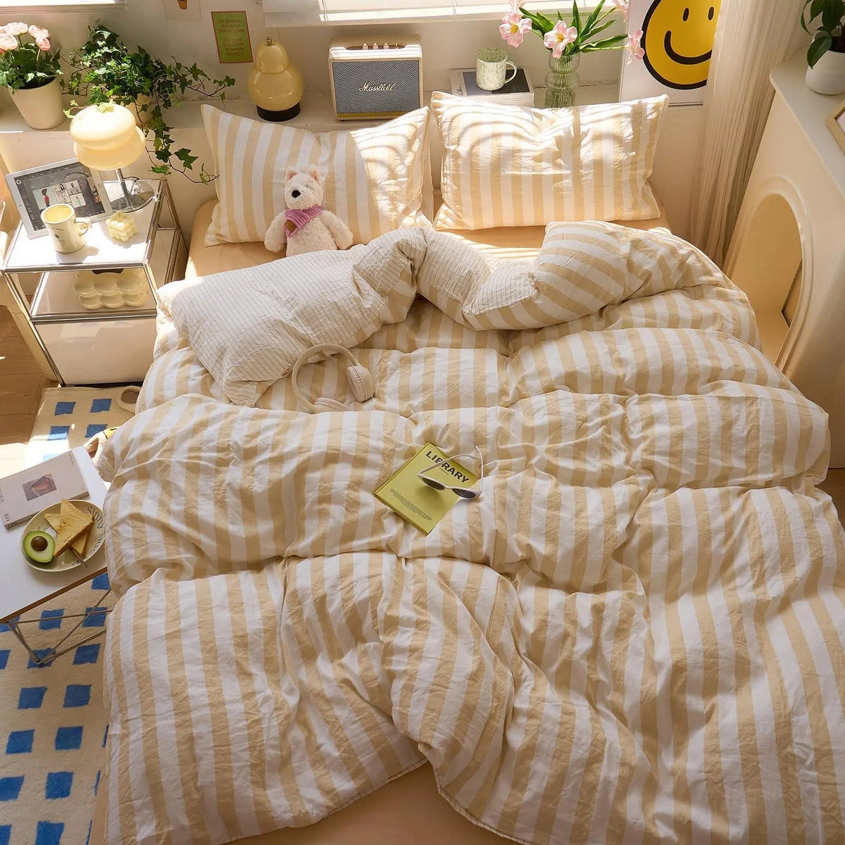 Cotton Crepe | Bedding Set with Breathable Comfort | Complete Quilt Set for Year-Round Use