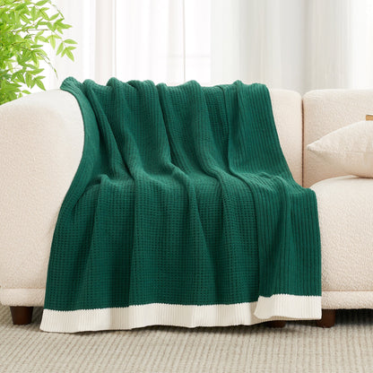 Manta de chenilla con tejido de gofre Ortekor Cozy Bliss | Cálida y transpirable | Suave y elegante para el confort del hogar