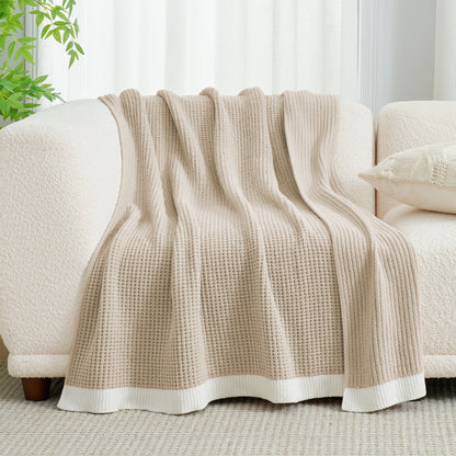 Manta de chenilla con tejido de gofre Ortekor Cozy Bliss | Cálida y transpirable | Suave y elegante para el confort del hogar