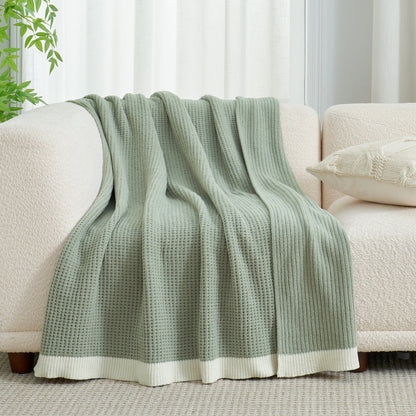 Manta de chenilla con tejido de gofre Ortekor Cozy Bliss | Cálida y transpirable | Suave y elegante para el confort del hogar
