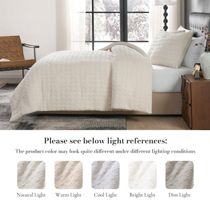 Ortekor Cozy Bliss | King Comforter Set with Reversible Design & Soft Waffle Texture | Luxurious Bedding for Cold Weather