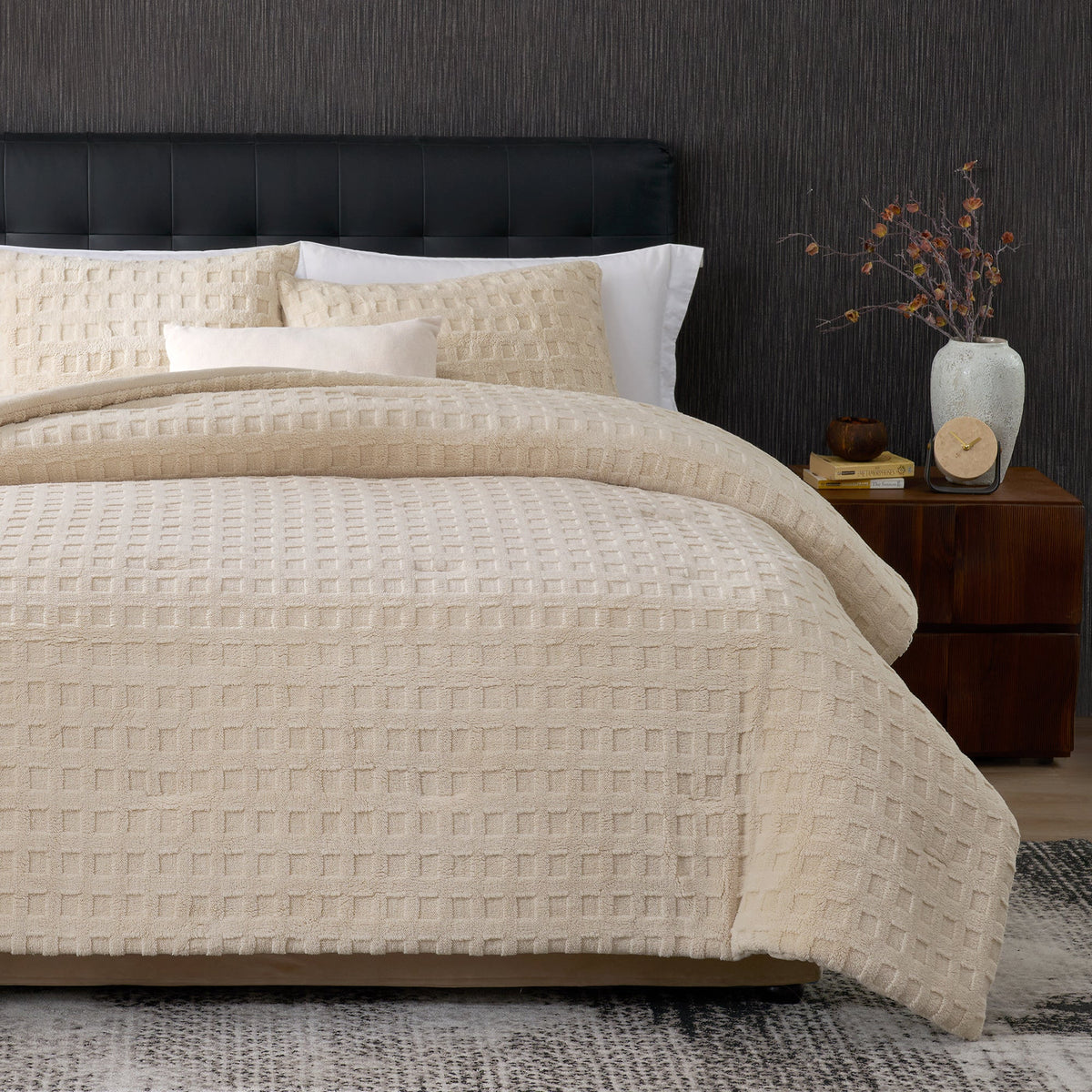 Ortekor Cozy Bliss | King Comforter Set with Reversible Design & Soft Waffle Texture | Luxurious Bedding for Cold Weather