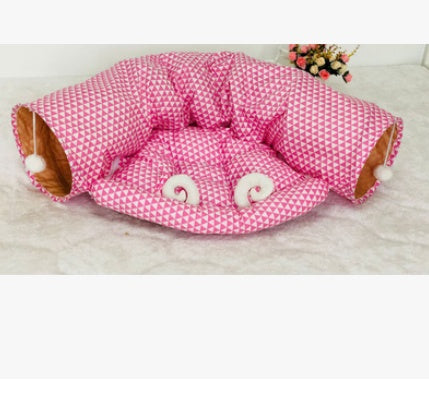Cozy Cat Tunnel | Play Tunnel with Cute Dragon Design | Fun Sleeping Space for Indoor Cats