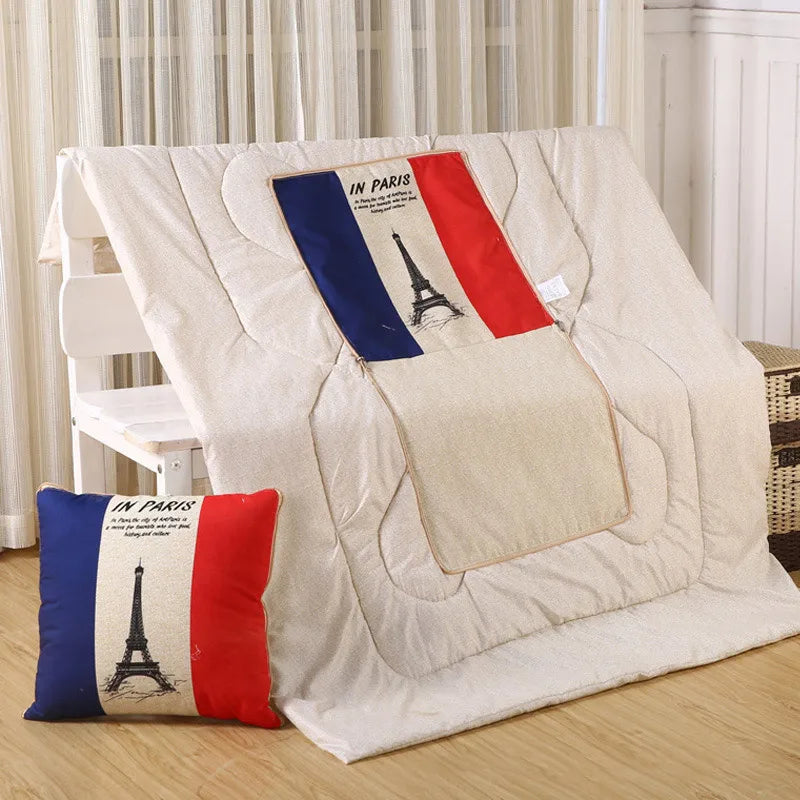 Cozy Convertible Pillow Quilt Combo Blanket with Soft Polyester Filling for Ultimate Comfort