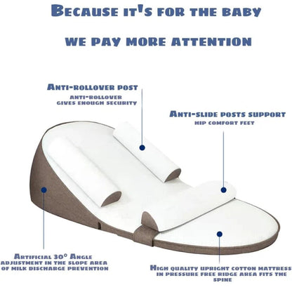 Cozy Cradle | Side Sleeper Pillow for Infants with Memory Foam Support | Ergonomic Design for Comfort