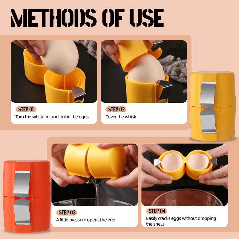 CrackEase | Egg Cracker Tool with Ergonomic Design | Effortless Cracking Solution for Hassle-Free Cooking