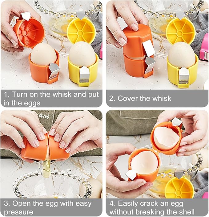 CrackEase | Egg Cracker Tool with Ergonomic Design | Effortless Cracking Solution for Hassle-Free Cooking