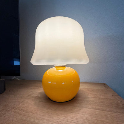 Ceramic Accent Lamp with Enamel Shade 11.4 in Beige for Nightstands Bedrooms Living Rooms Study Desks Side Tables E14 Socket 15W Soft Glow