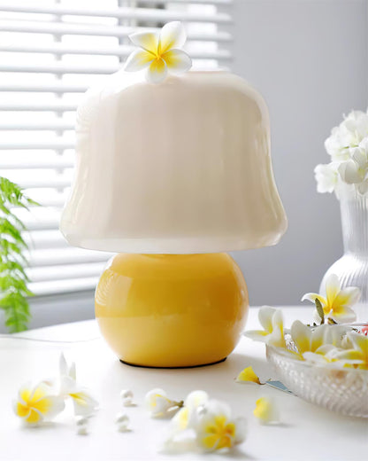 Ceramic Accent Lamp with Enamel Shade 11.4 in Beige for Nightstands Bedrooms Living Rooms Study Desks Side Tables E14 Socket 15W Soft Glow