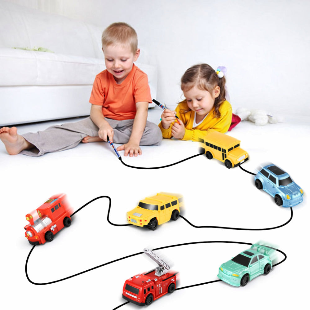 Creative Playset | Inductive Line Following Toy Car with Drawing Pen | Interactive Fun for Kids 3+