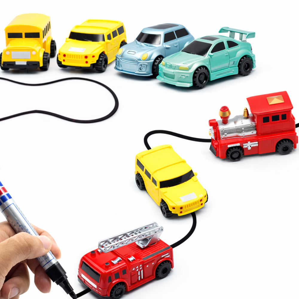 Creative Playset | Inductive Line Following Toy Car with Drawing Pen | Interactive Fun for Kids 3+