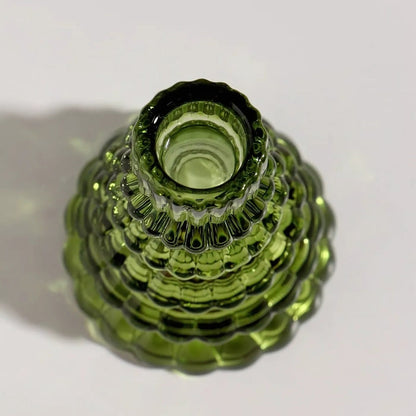 Crescent Christmas Tree Candle Holder Set - Glass, 3pcs