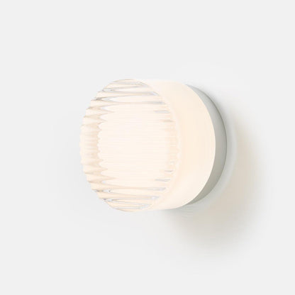 Metal LED Accent Light for Walls & Ceilings – 5 in Ripple Texture Fixture in White, Amber, Gray – Modern Indoor Outdoor Sconce for Hallways,