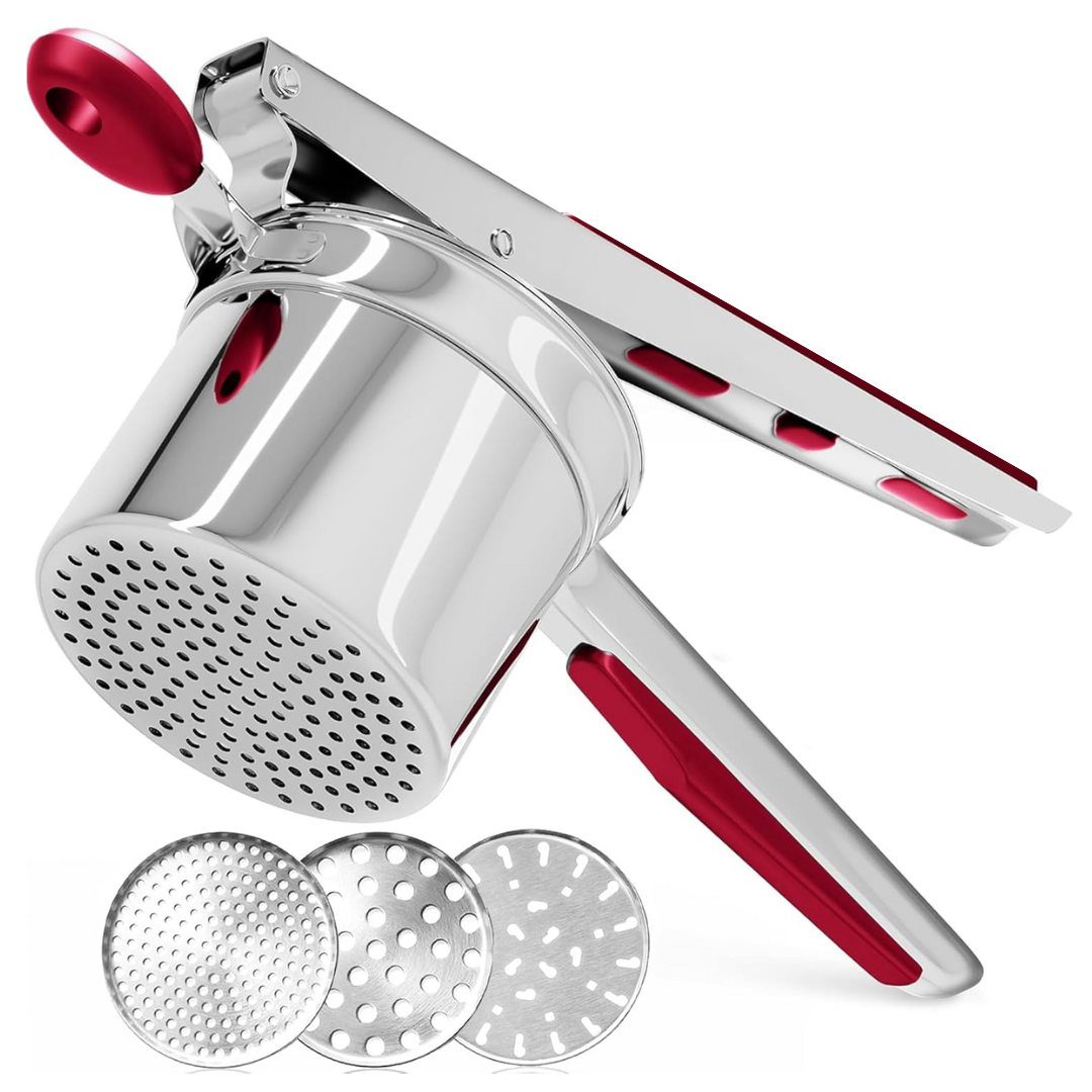 Culinary Master | Heavy Stainless Steel Potato Masher with Ergonomic Handle | Large Capacity Tool for Smooth Mashed Potatoes