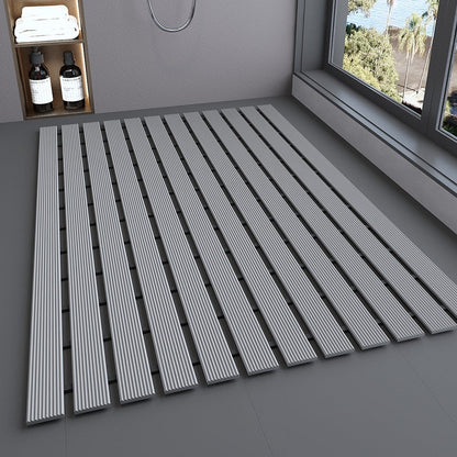 Non Slip Bath Mat, Bathtub Mat with Quick Drainage Grooves, Trimmable Shower Mat for Tub and Shower Floor