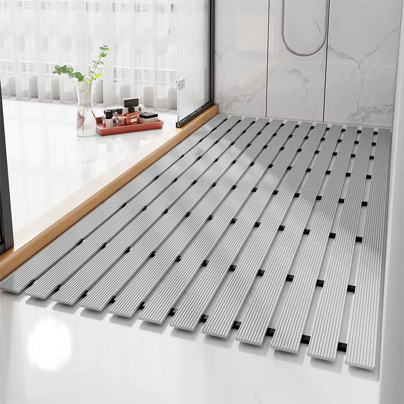 Non Slip Bath Mat, Bathtub Mat with Quick Drainage Grooves, Trimmable Shower Mat for Tub and Shower Floor