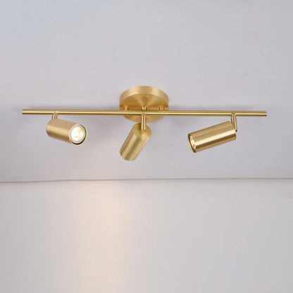 Pivoting Metal Track Spotlight Fixture 350° Swivel Wall & Ceiling Mount LED Accent Light for Living Room Bedroom Kitchen Gallery Art Display