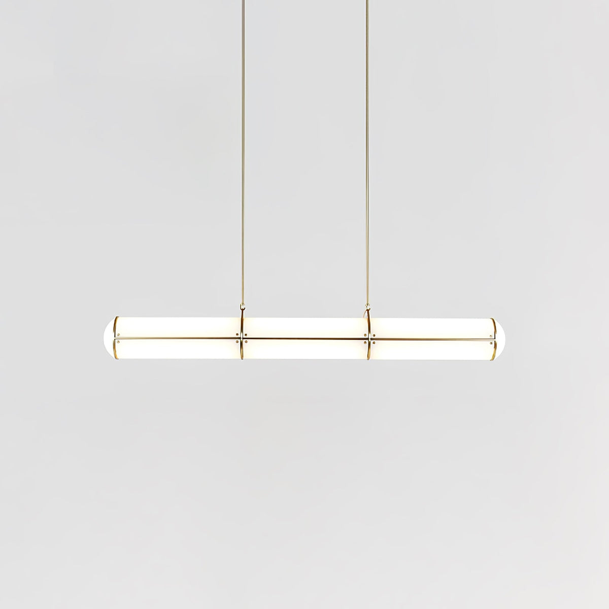 Linear Adjustable LED Overhead Fixture 59-Inch Metal Acrylic Three Color Temperatures for Dining Room Kitchen Living Space Modern Interior L