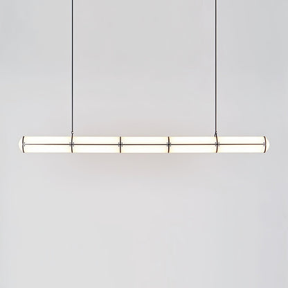 Linear Adjustable LED Overhead Fixture 59-Inch Metal Acrylic Three Color Temperatures for Dining Room Kitchen Living Space Modern Interior L