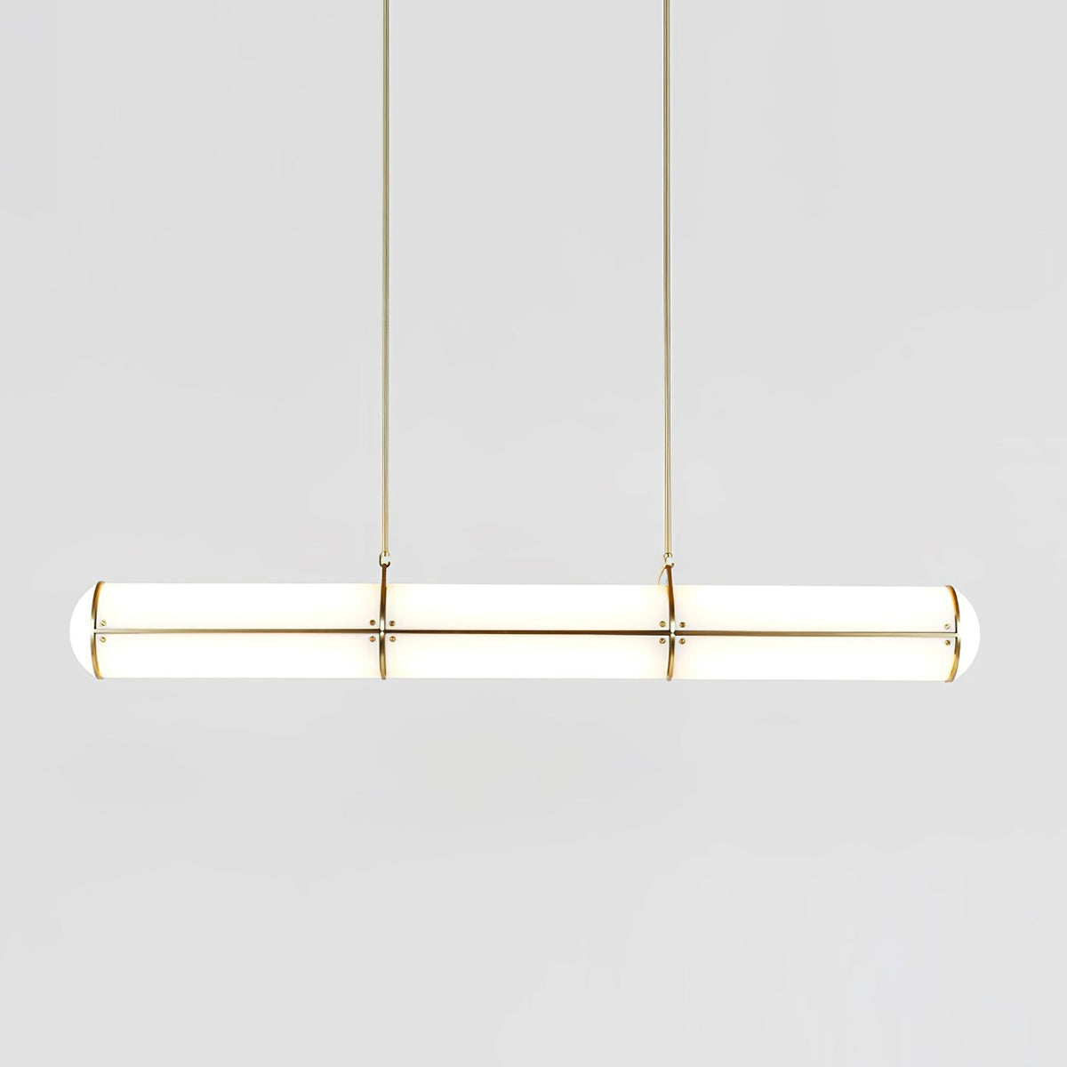 Linear Adjustable LED Overhead Fixture 59-Inch Metal Acrylic Three Color Temperatures for Dining Room Kitchen Living Space Modern Interior L