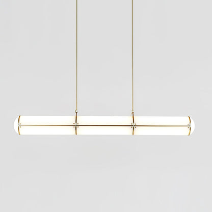 Linear Adjustable LED Overhead Fixture 59-Inch Metal Acrylic Three Color Temperatures for Dining Room Kitchen Living Space Modern Interior L