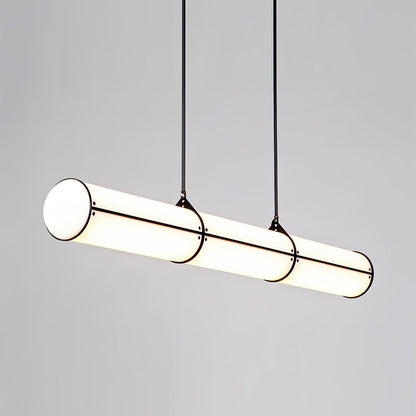Linear Adjustable LED Overhead Fixture 59-Inch Metal Acrylic Three Color Temperatures for Dining Room Kitchen Living Space Modern Interior L