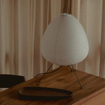 Paper Shade Accent Lamp 11 Inch Wide Metal Frame Bedside Nightstand Light for Bedroom Living Room Asian Inspired Home Decor