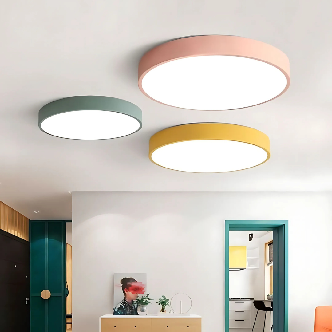 Wooden Flush Mount LED Light Fixture 3000K Soft White for Bedroom Living Room Hallway Minimalist Nordic Style Modern Recessed Low Profile Ac