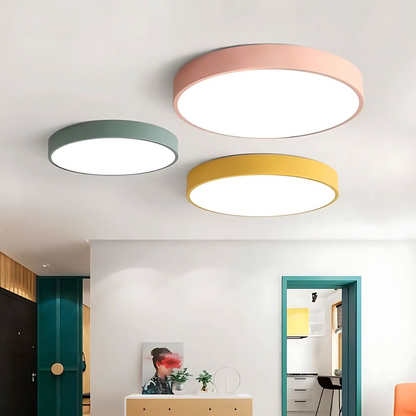 Wooden Flush Mount LED Light Fixture 3000K Soft White for Bedroom Living Room Hallway Minimalist Nordic Style Modern Recessed Low Profile Ac