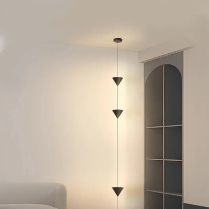 Lámpara de poste con barra de tensión LED cálida, altura ajustable de 11.5 pies, luz de columna vertical minimalista moderna para dormitorio, sala de estar, oficina en casa, ambiente