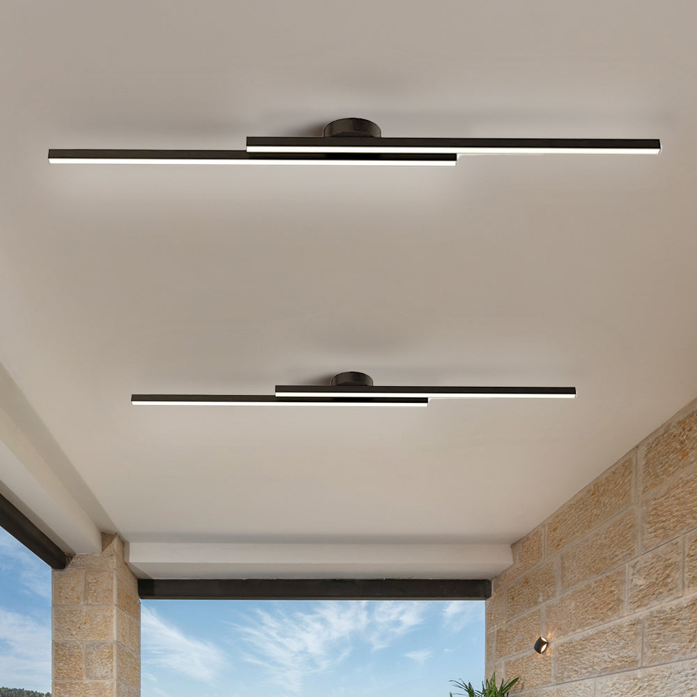 Lámpara de techo LED de montaje empotrado — Disco redondo de perfil bajo de 8.3 pulgadas para dormitorio, pasillo y entrada — Montaje en superficie de aluminio y acrílico moderno con