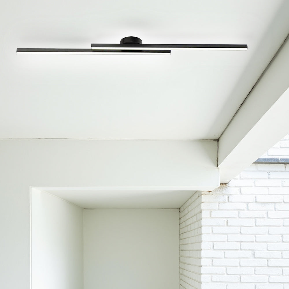 Lámpara de techo LED de montaje empotrado — Disco redondo de perfil bajo de 8.3 pulgadas para dormitorio, pasillo y entrada — Montaje en superficie de aluminio y acrílico moderno con