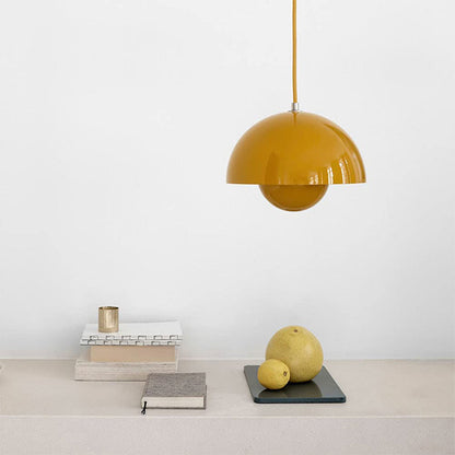 Metal Dome Pendant Light 9 in Adjustable E26 for Dining Table Kitchen Island Bedroom Mid-Century Modern Hanging Fixture