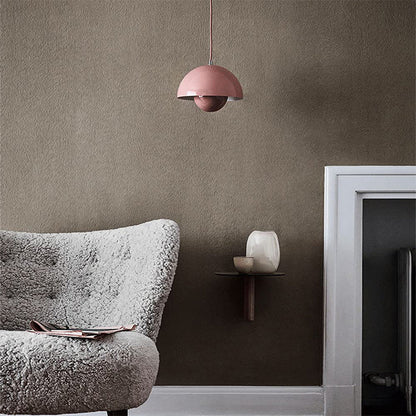 Metal Dome Pendant Light 9 in Adjustable E26 for Dining Table Kitchen Island Bedroom Mid-Century Modern Hanging Fixture