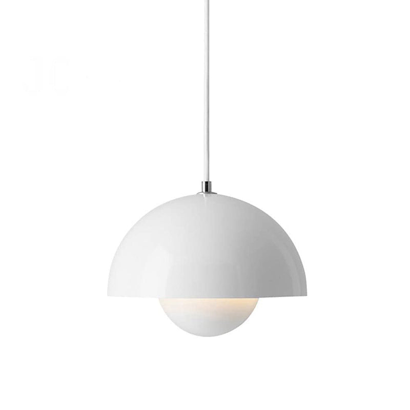 Metal Dome Pendant Light 9 in Adjustable E26 for Dining Table Kitchen Island Bedroom Mid-Century Modern Hanging Fixture