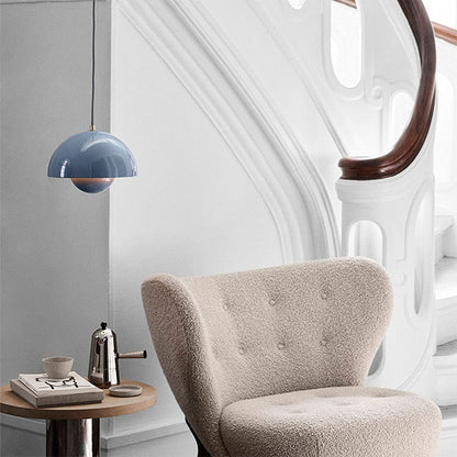 Metal Dome Pendant Light 9 in Adjustable E26 for Dining Table Kitchen Island Bedroom Mid-Century Modern Hanging Fixture