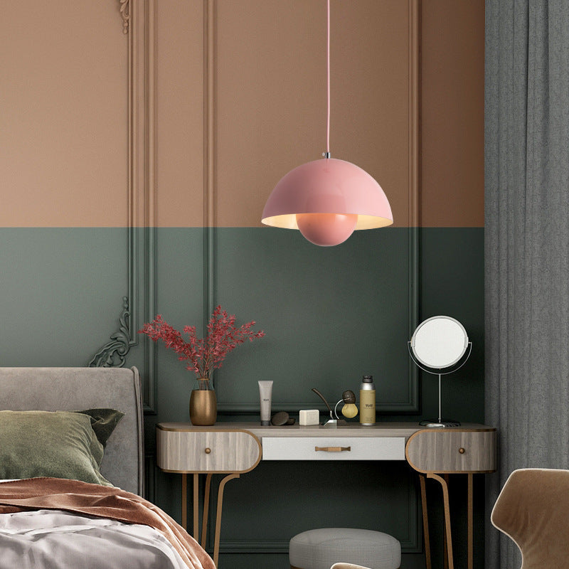 Metal Dome Pendant Light 9 in Adjustable E26 for Dining Table Kitchen Island Bedroom Mid-Century Modern Hanging Fixture