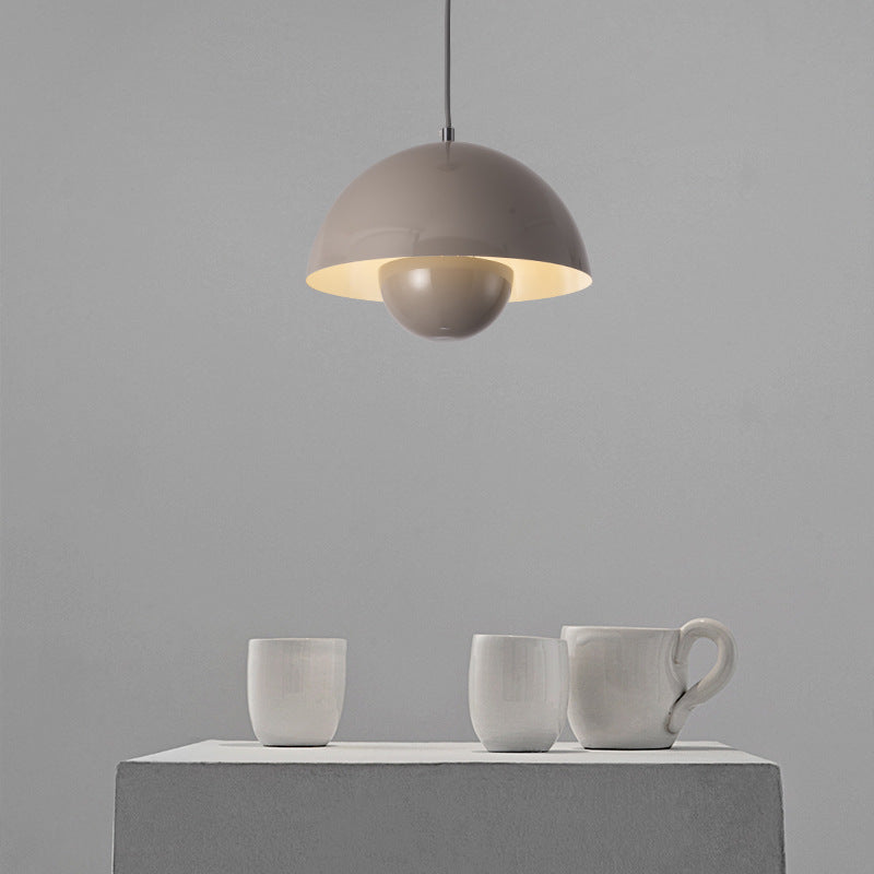 Metal Dome Pendant Light 9 in Adjustable E26 for Dining Table Kitchen Island Bedroom Mid-Century Modern Hanging Fixture