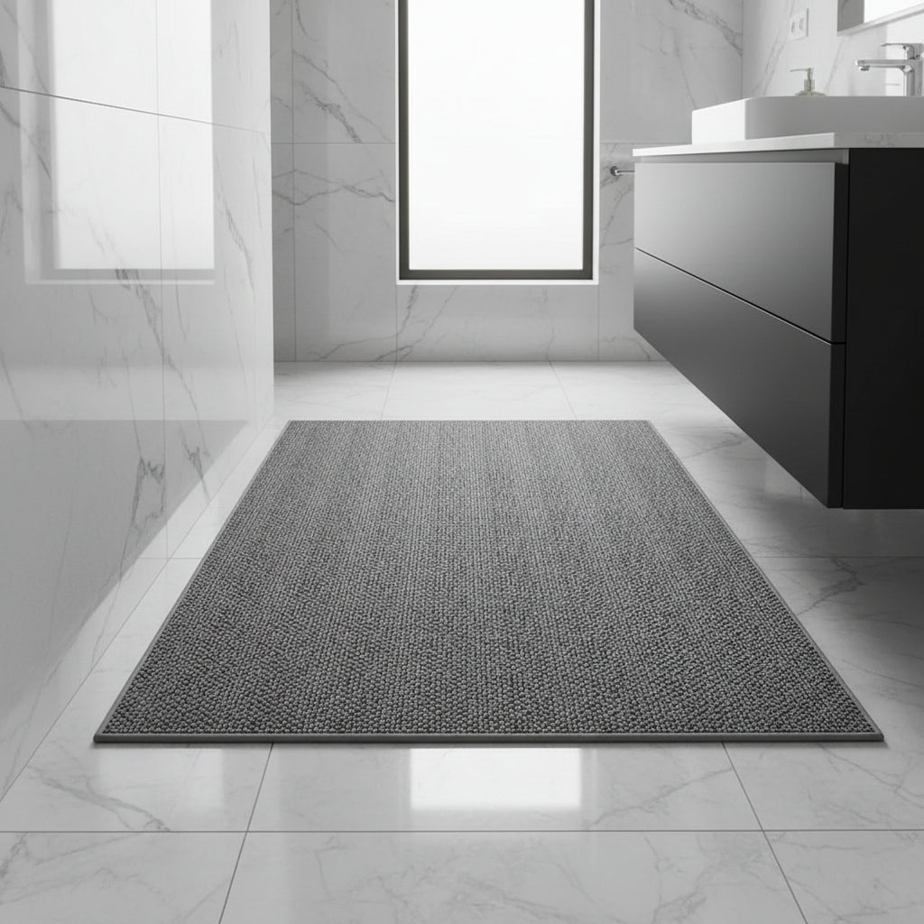 Absorbent Entryway Rug 20x32 Inches Gray Beige Coffee Geometric Pattern Non-Slip Indoor Outdoor Doormat for Home Apartment