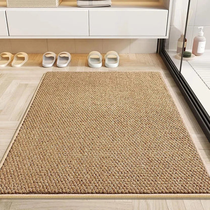 Absorbent Entryway Rug 20x32 Inches Gray Beige Coffee Geometric Pattern Non-Slip Indoor Outdoor Doormat for Home Apartment