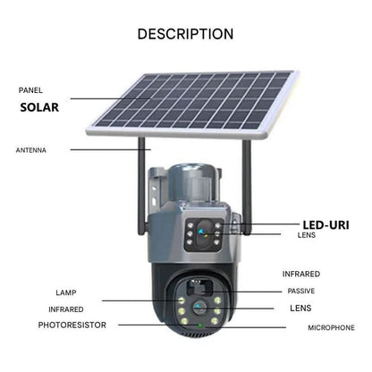 SOLARVUE – 4K Wireless Security Camera Solar 360° Control