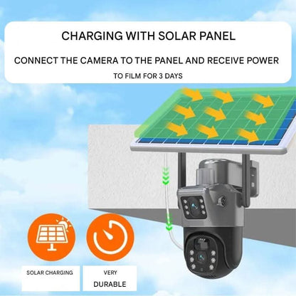 SOLARVUE – 4K Wireless Security Camera Solar 360° Control