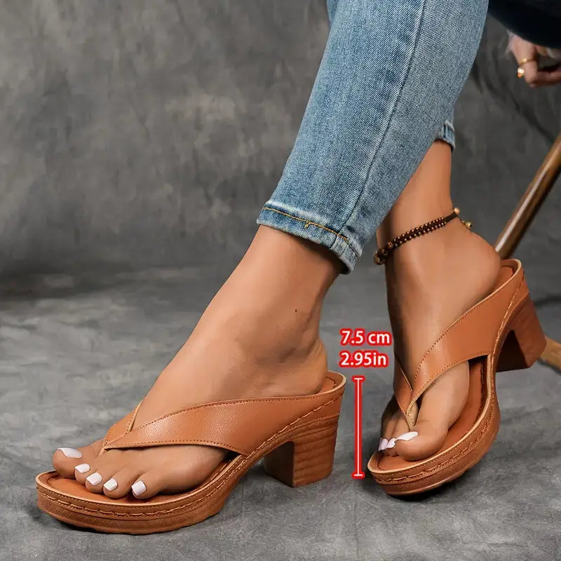 Women's Arch Support Platform Sandals with Contoured Footbed | Comfort Wedge Slides for All-Day Wear | Shock-Absorbing Orthopedic Slippers