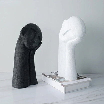 Dare Figurine - Modern Abstract Resin Sculpture, Asymmetrical Design