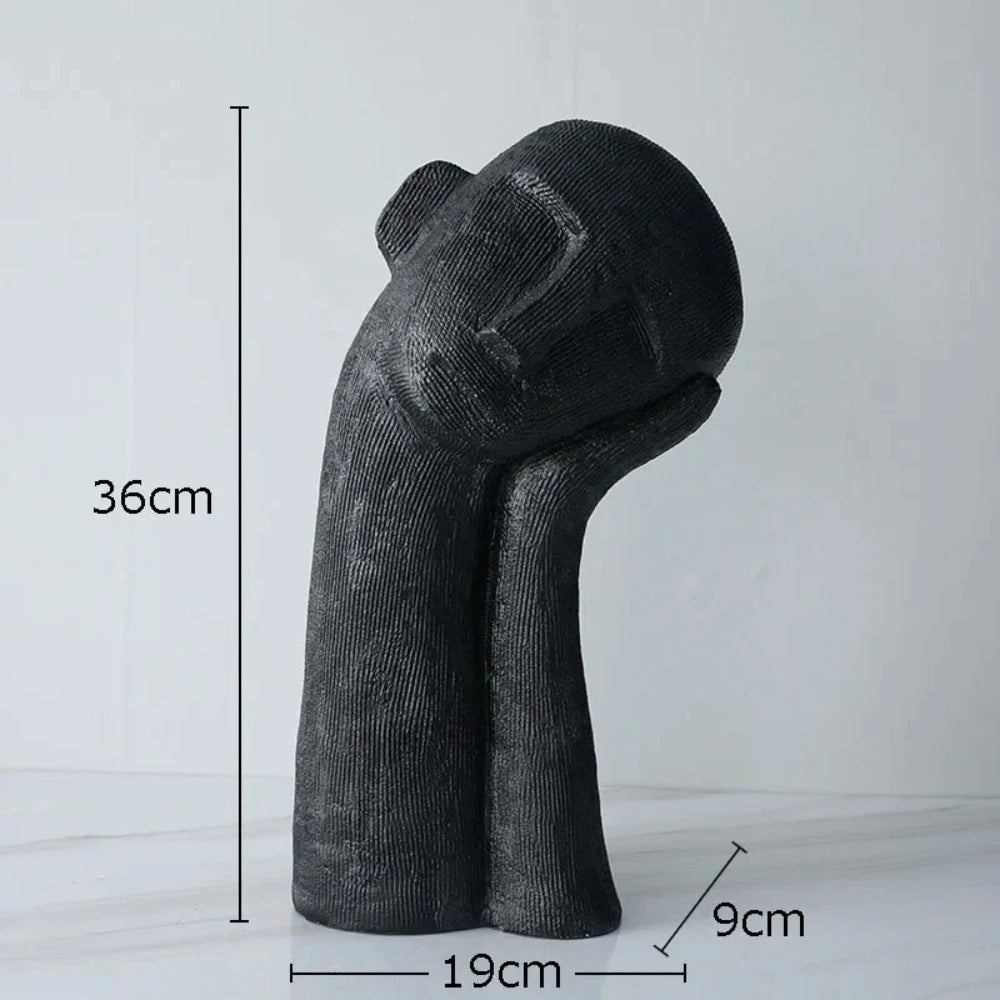 Dare Figurine - Modern Abstract Resin Sculpture, Asymmetrical Design