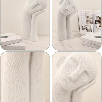 Dare Figurine - Modern Abstract Resin Sculpture, Asymmetrical Design